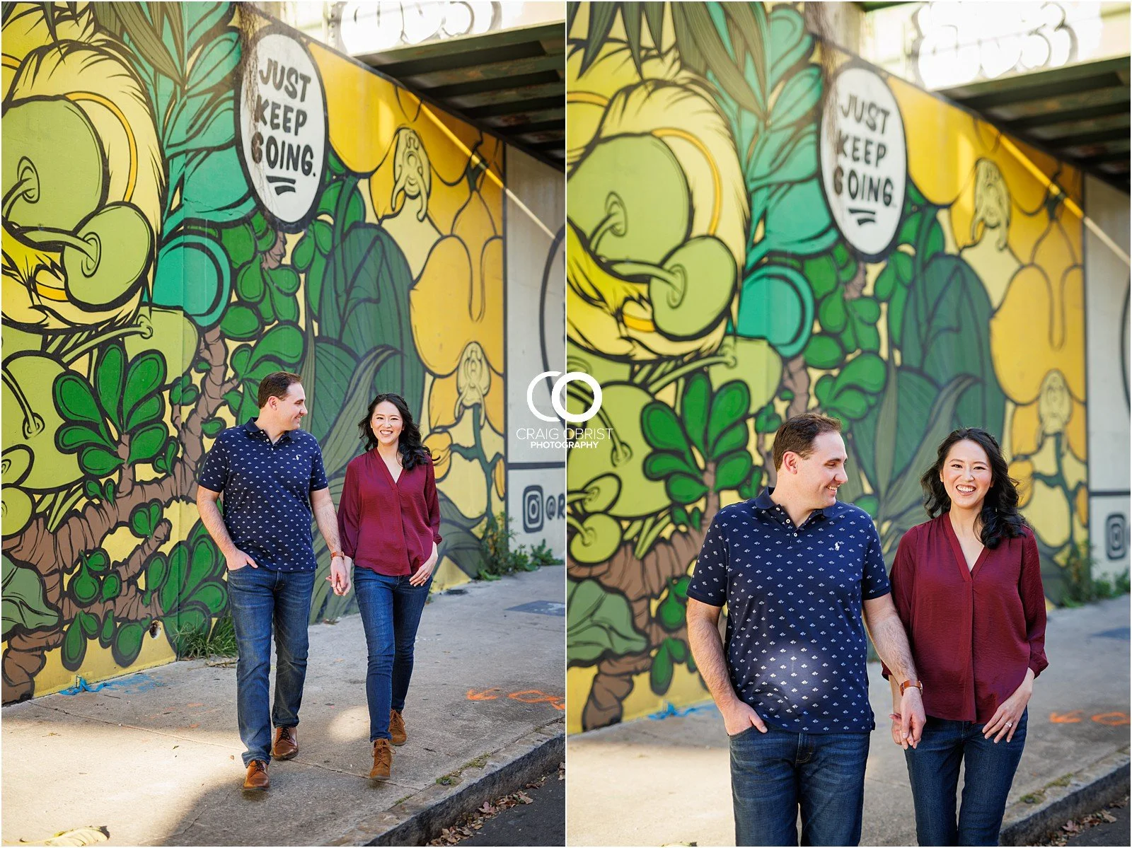 Ponce City Market Atlanta Beltline Skyline Jackson Street Bridge Engagement Portraits_0009.jpg