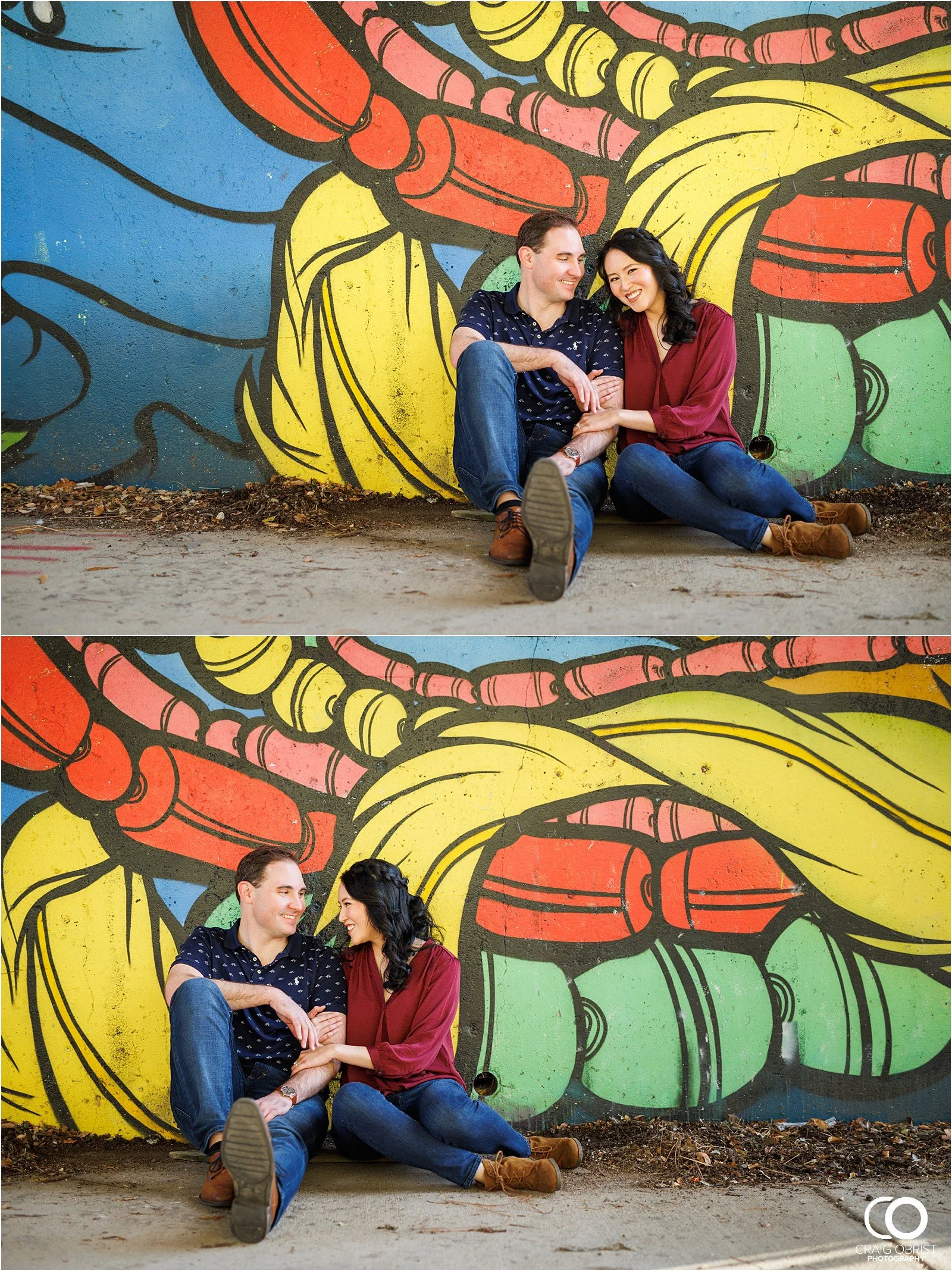 Ponce City Market Atlanta Beltline Skyline Jackson Street Bridge Engagement Portraits_0013.jpg