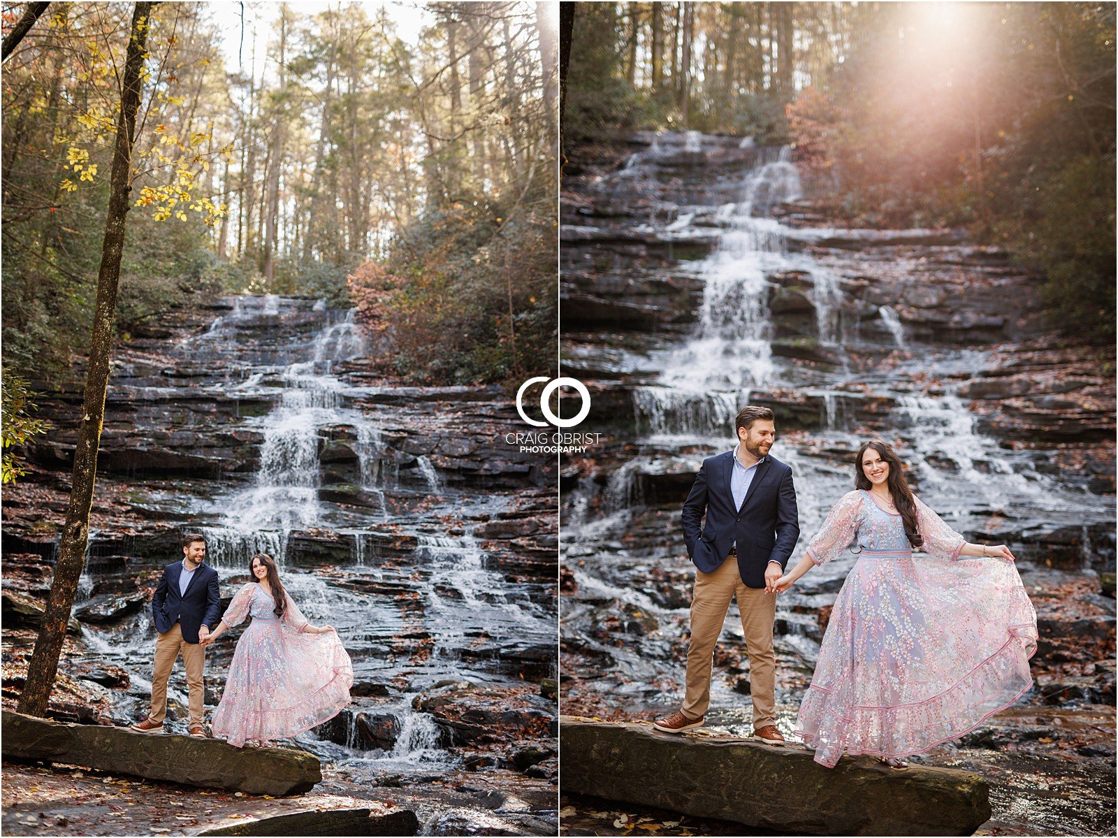 Waterfall FairyTale Engagement Portraits North Georgia Minnihaha_0001.jpg