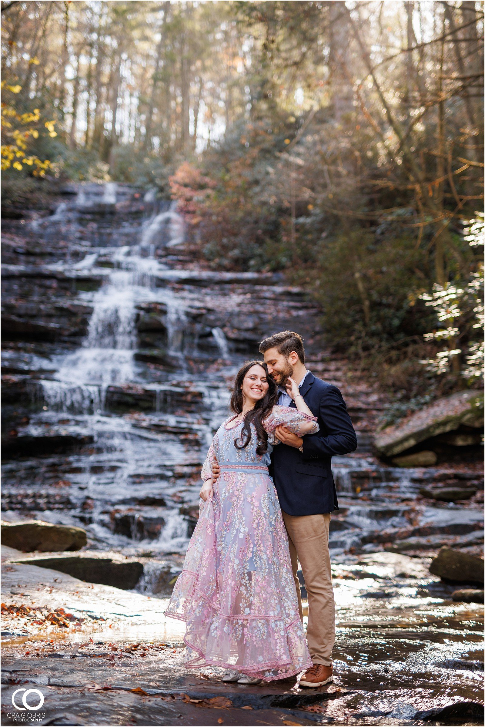 Waterfall FairyTale Engagement Portraits North Georgia Minnihaha_0003.jpg