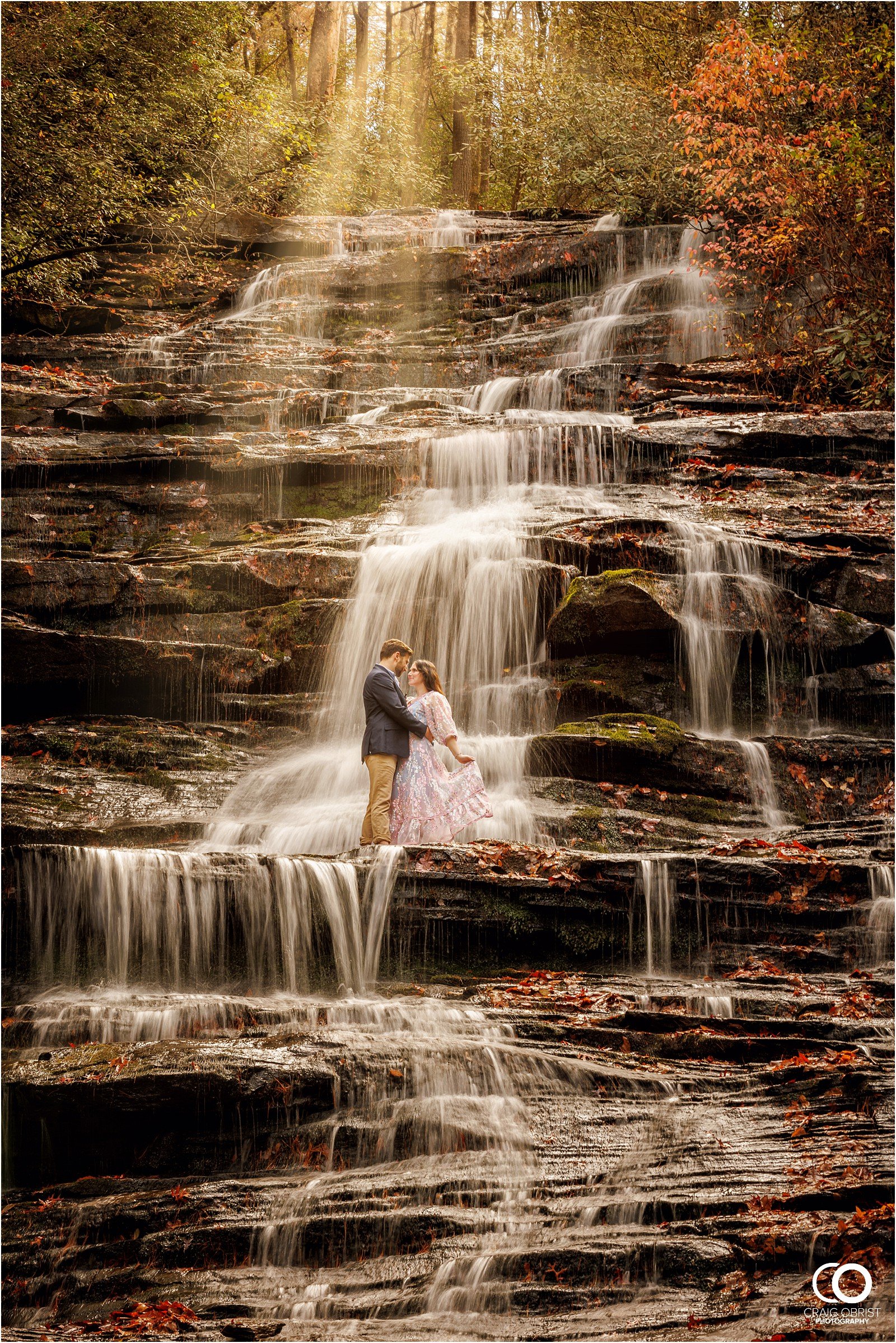 Waterfall FairyTale Engagement Portraits North Georgia Minnihaha_0012.jpg