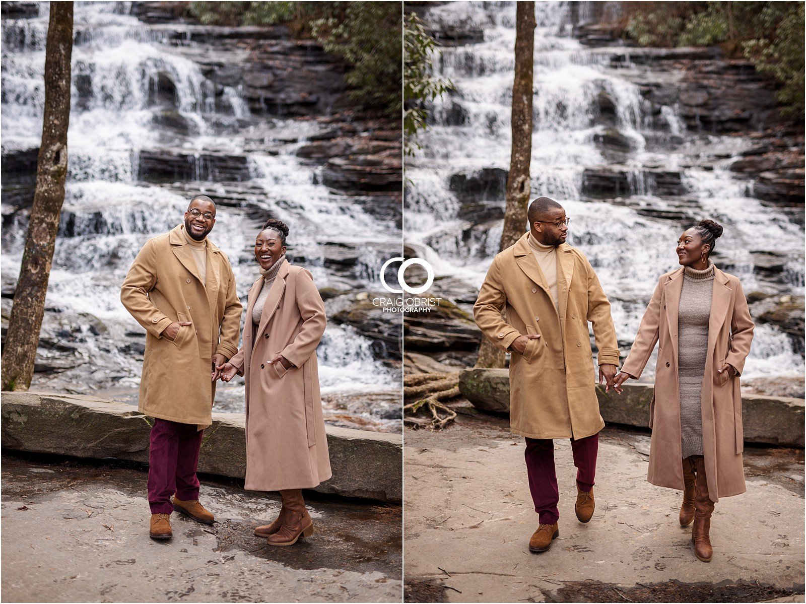 minnehaha falls lakemont Rabun North Georgia Engagement Portraits waterfall 1.jpg