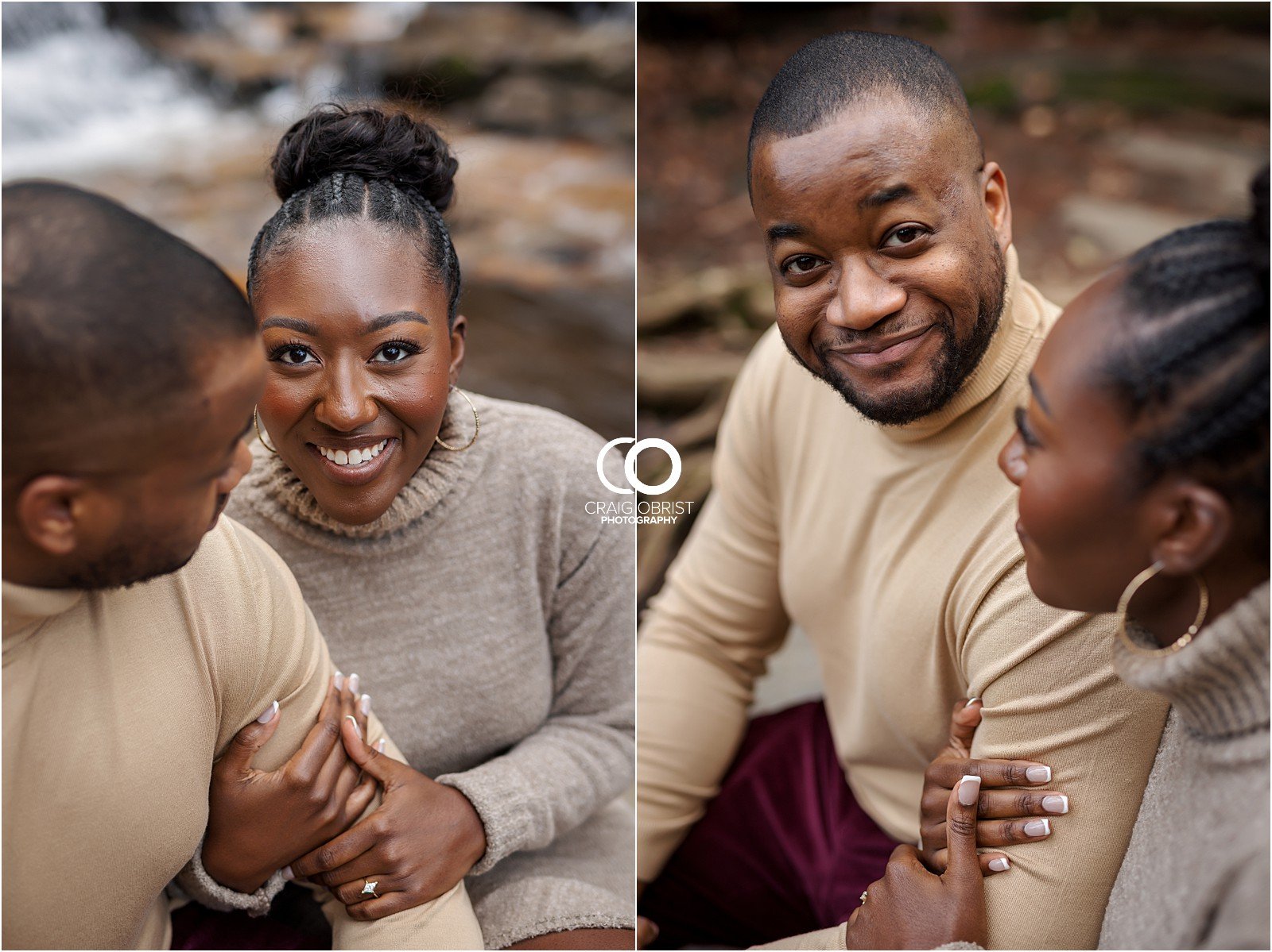 minnehaha falls lakemont Rabun North Georgia Engagement Portraits waterfall 7.jpg