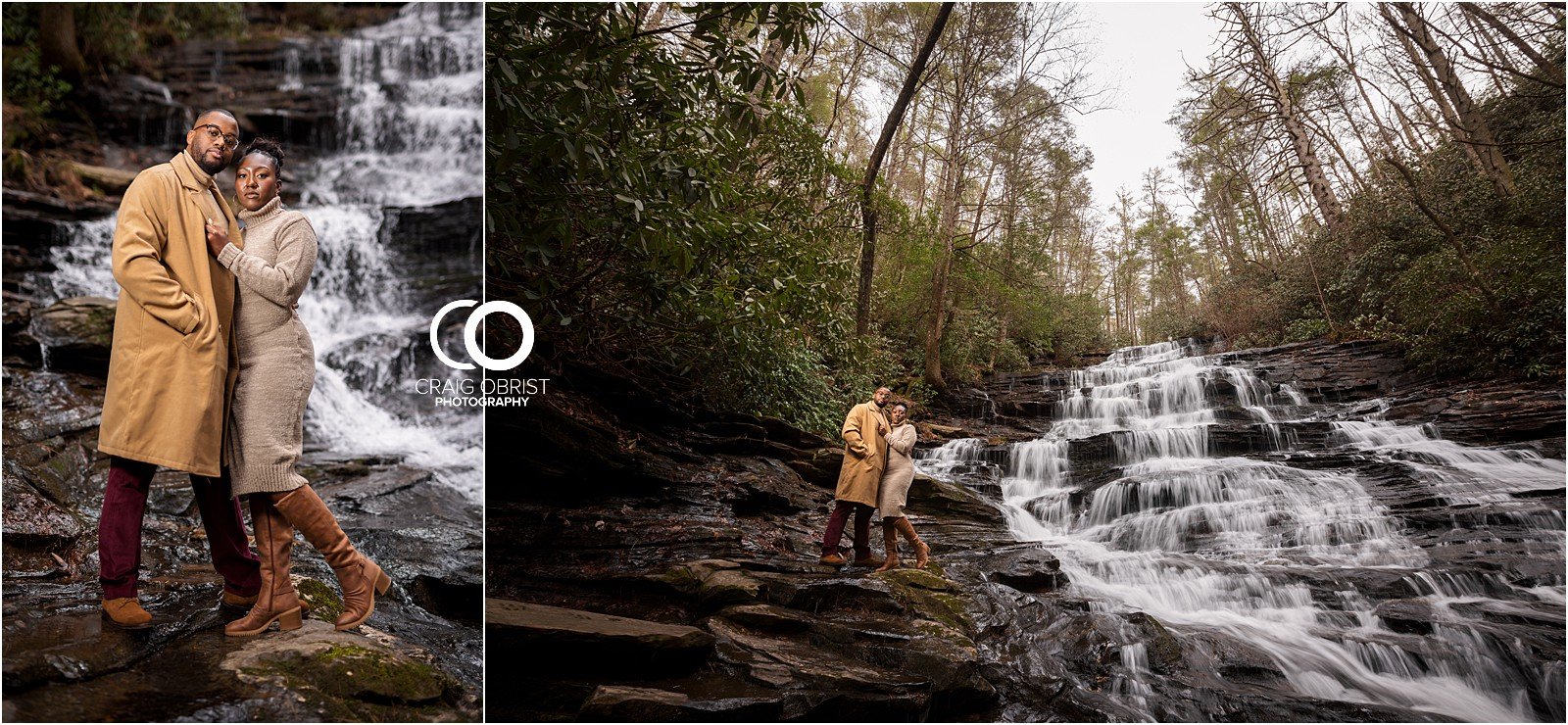 minnehaha falls lakemont Rabun North Georgia Engagement Portraits waterfall 18.jpg