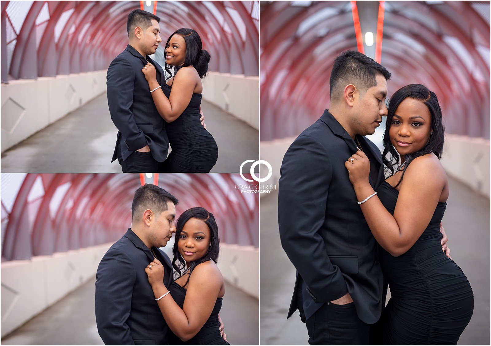 At Home Mercedes Benz Stadium Bridge Engagement Portraits 16.jpg