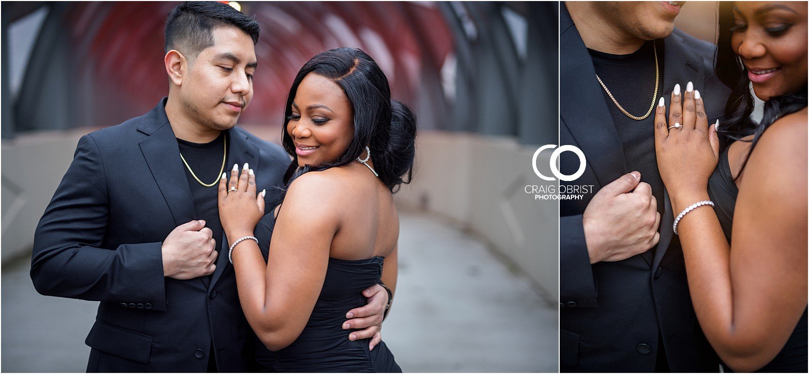 At Home Mercedes Benz Stadium Bridge Engagement Portraits 20.jpg