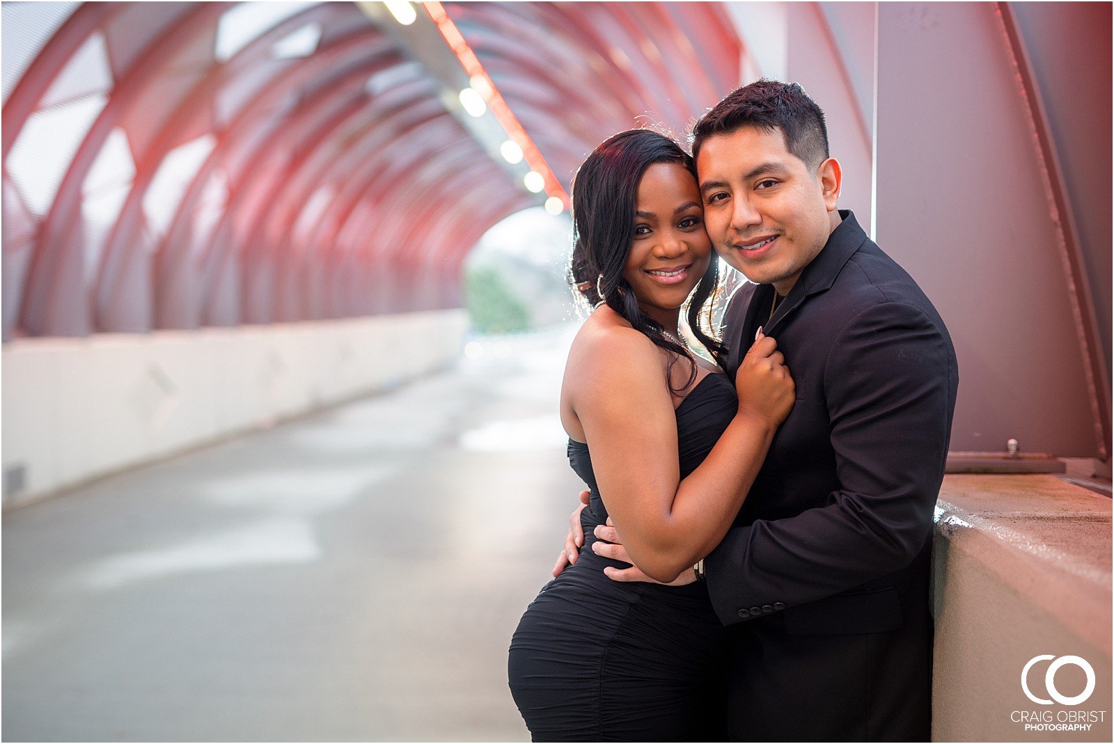 At Home Mercedes Benz Stadium Bridge Engagement Portraits 22.jpg