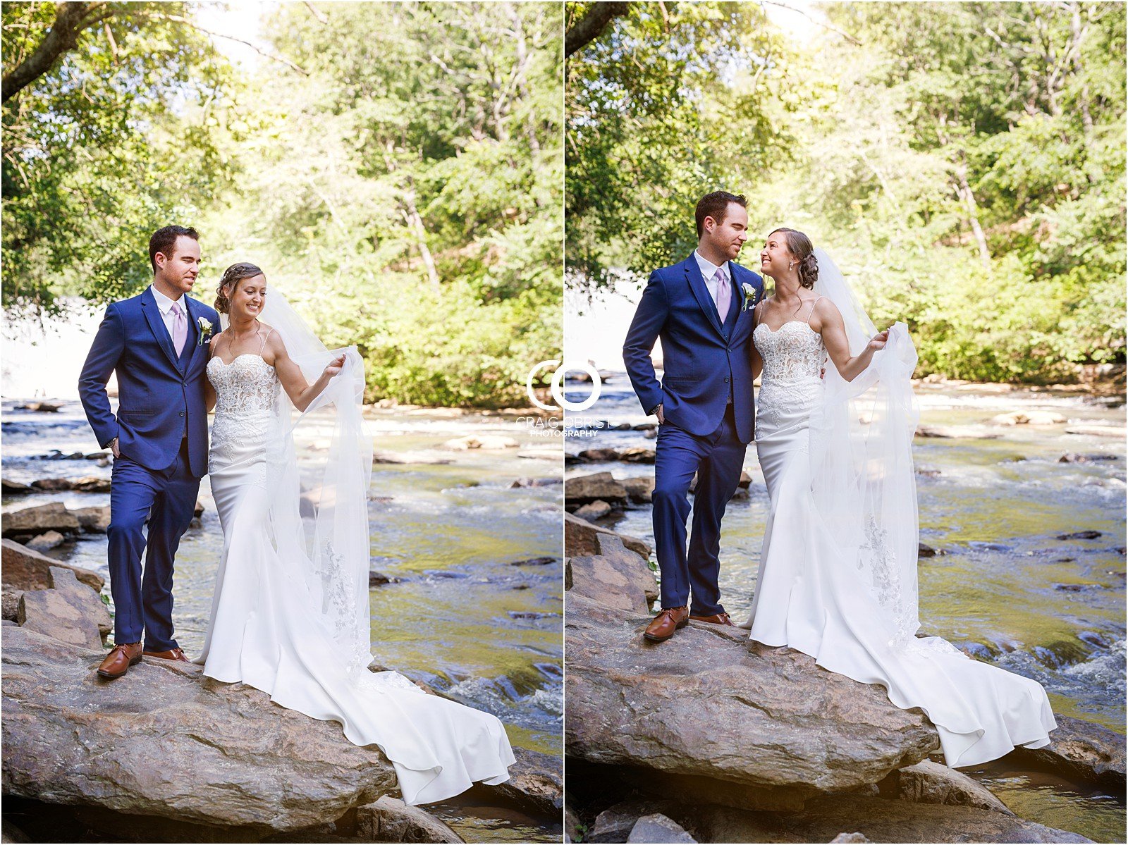 Ivy Hall Roswell Mill River Wedding Portraits Bridge waterfall_0058.jpg