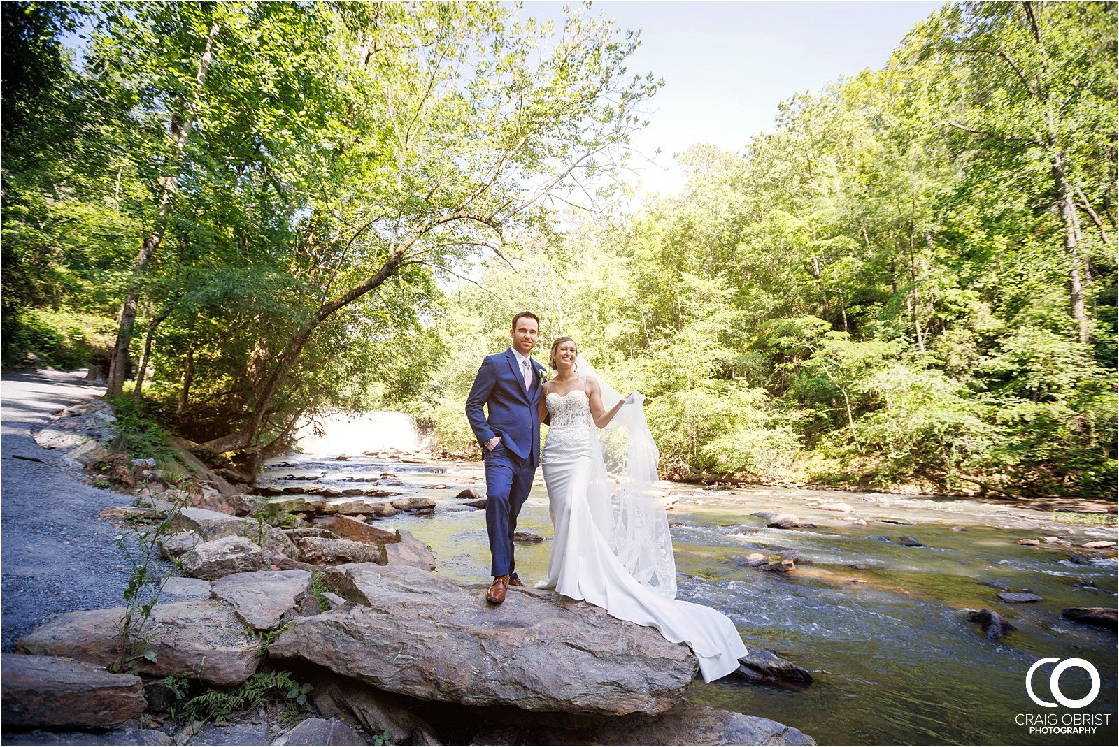 Ivy Hall Roswell Mill River Wedding Portraits Bridge waterfall_0059.jpg