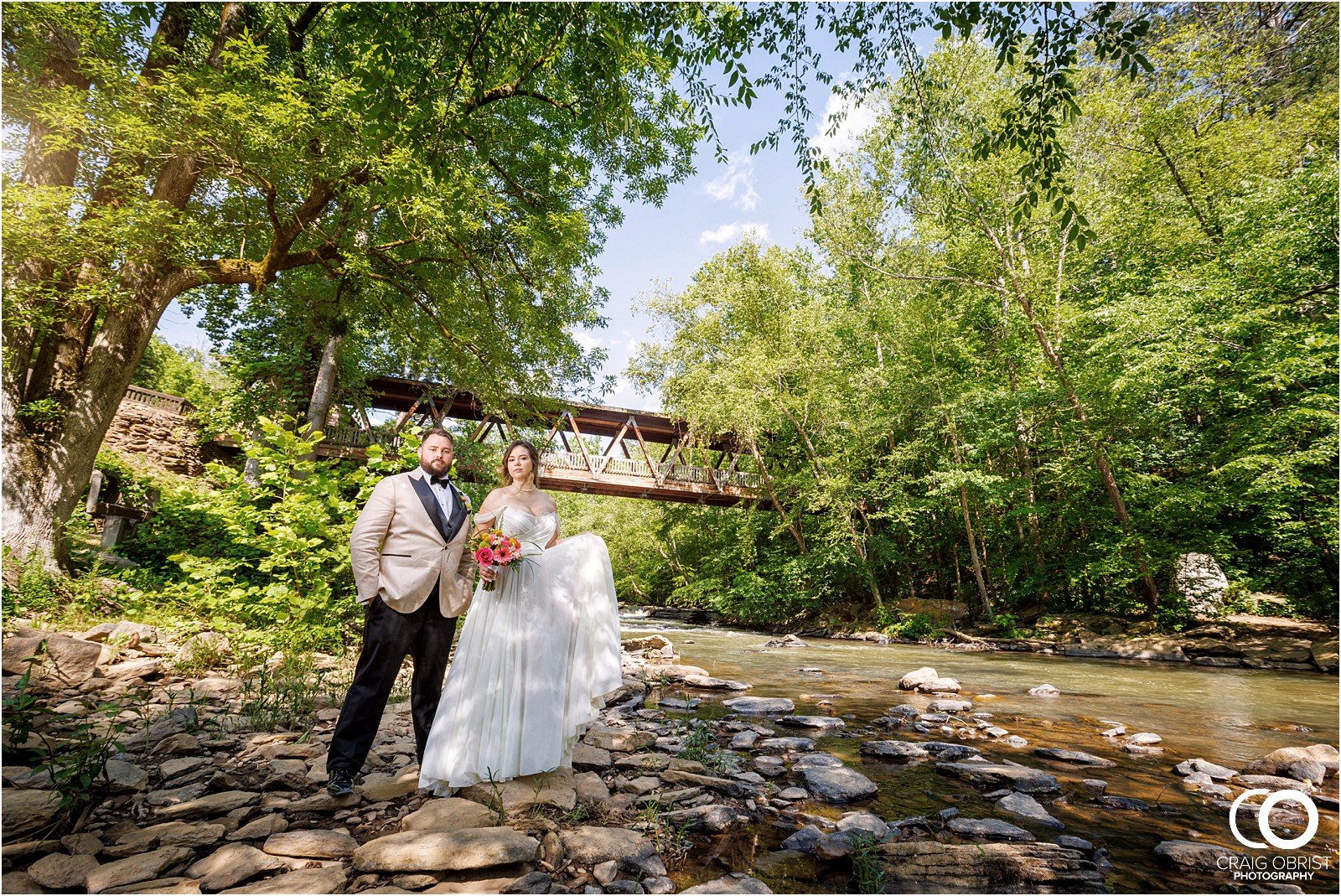 Ivy Hall Roswell Mill River Wedding Portraits Bridge waterfall_0145.jpg