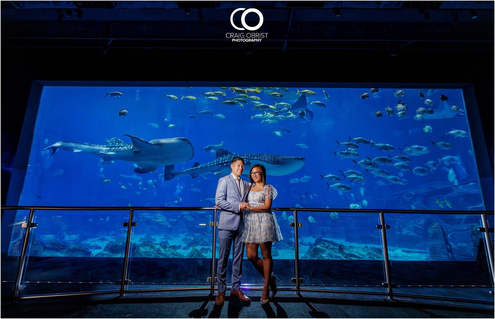 The Georgia Aquarium Atlanta Skyline Engagement Portraits Pictures_0008.jpg