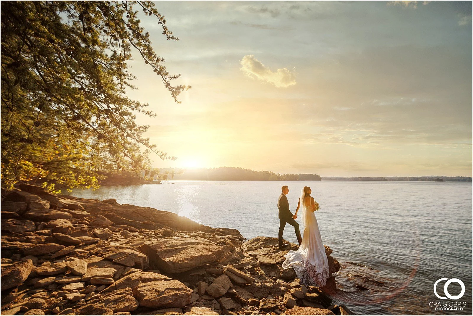 Lake Lanier Sunset Wedding At home dock 23.jpg