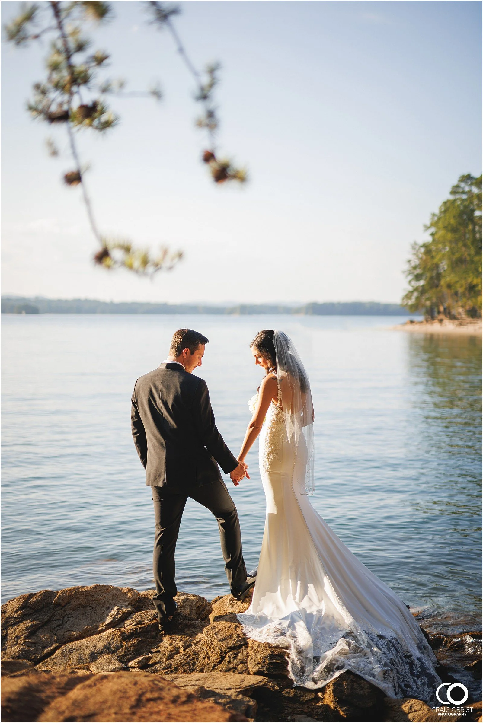Lake Lanier Sunset Wedding At home dock 26.jpg