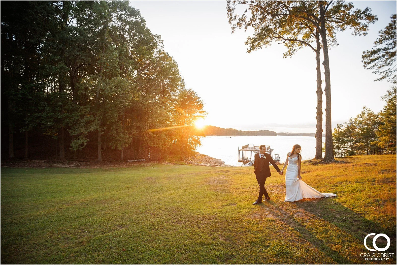 Lake Lanier Sunset Wedding At home dock 33.jpg