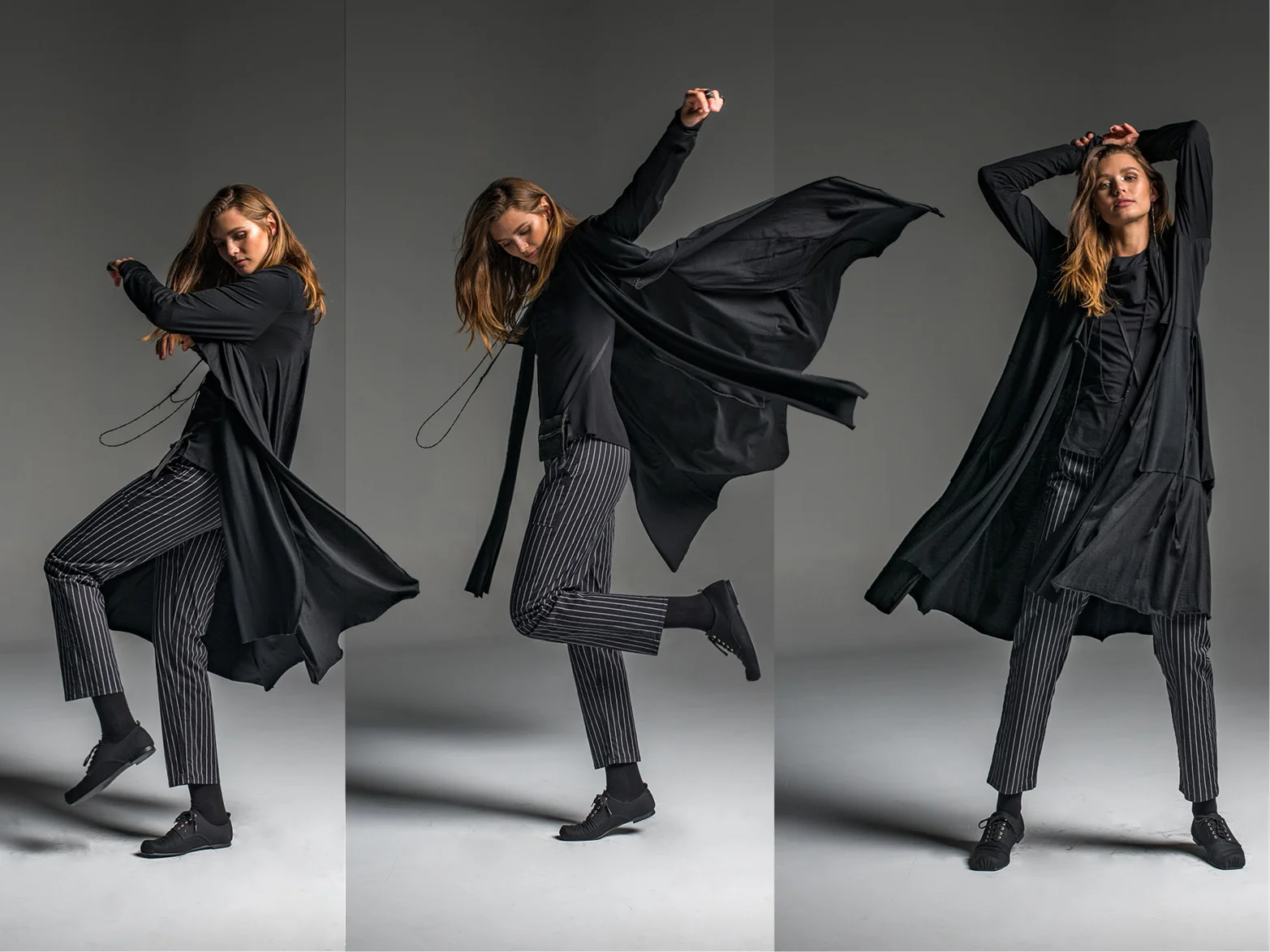 Rambler pants, Facade coat, Subtle top