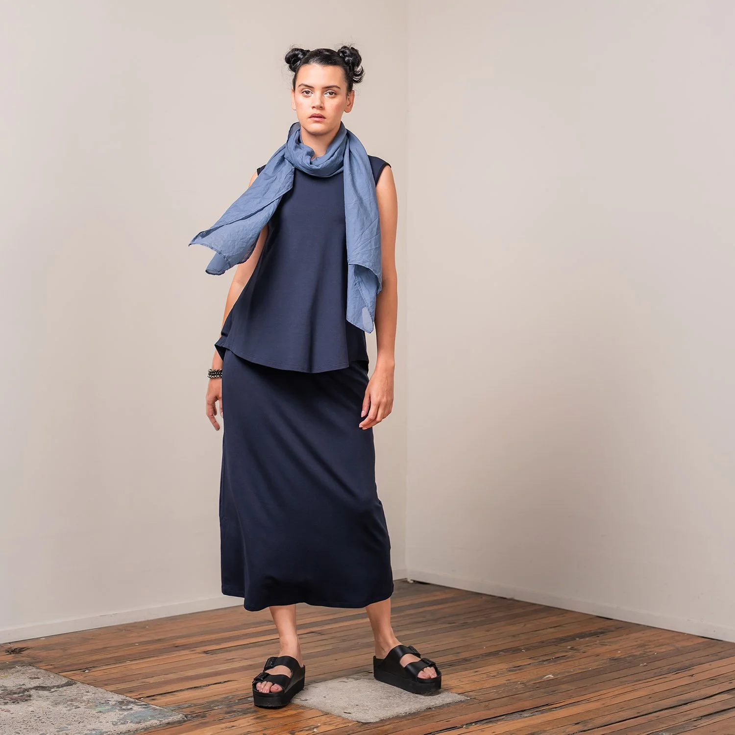 Nancy Top + Suzy Scarf + Thea Skirt