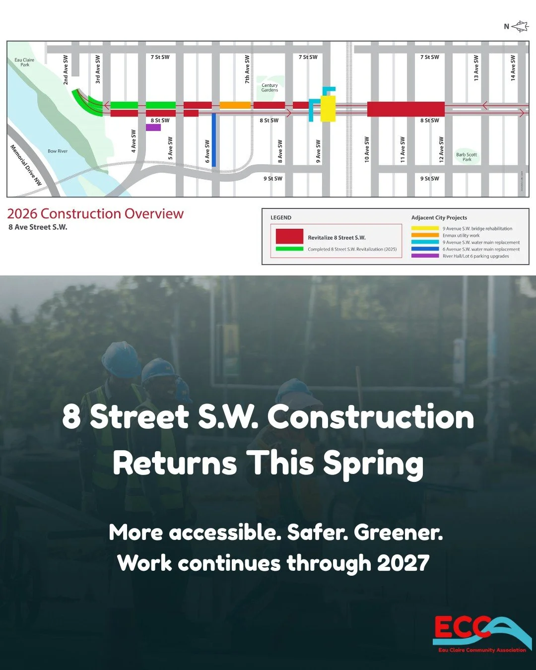Construction on 8 Street S.W. is picking back up this April, continuing the Revitalize 8 Street project.

The goal is pretty straightforward. A downtown street that actually works better for people.

When it&rsquo;s done, you can expect:
&bull; A pro