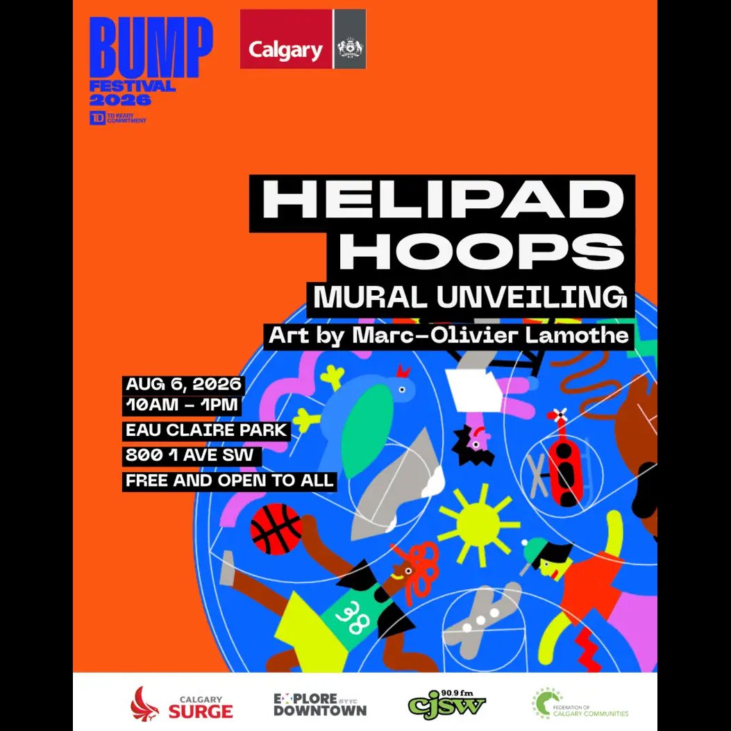 Helipad Hoops mural unveiling