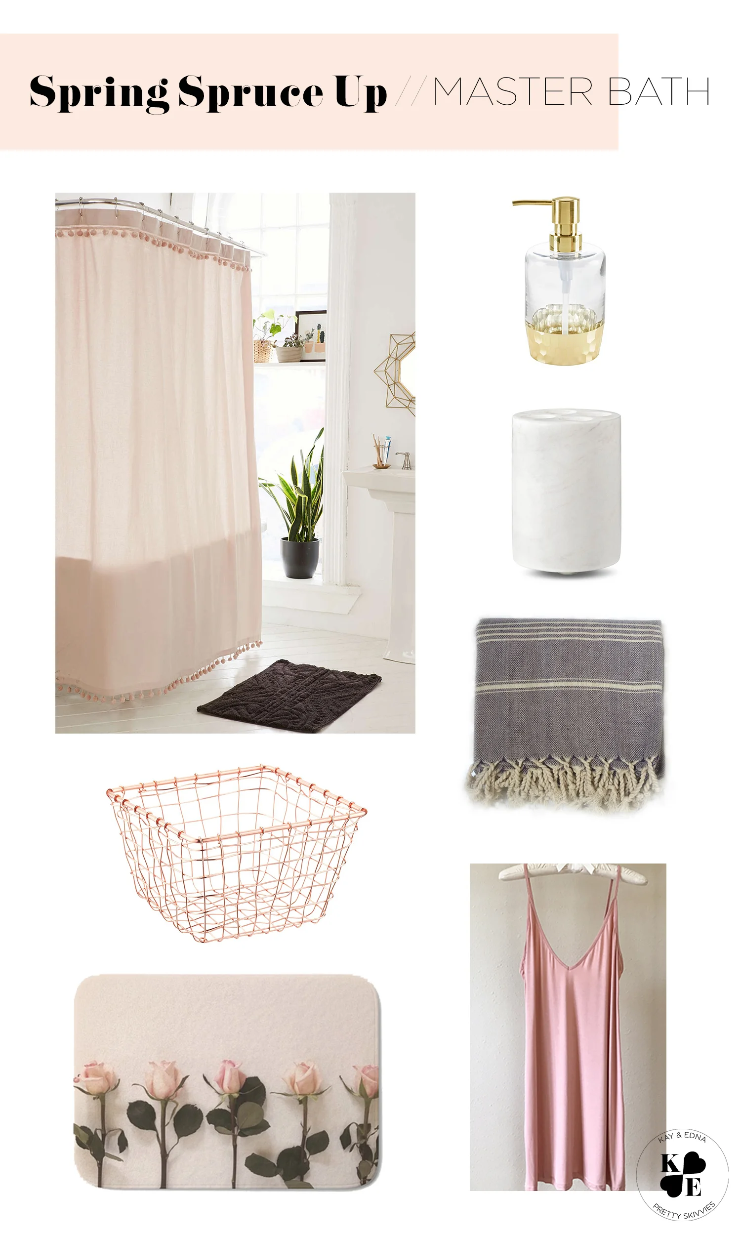 pretty pink master bathroom