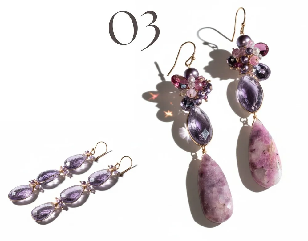 Amethyst earrings by Andrea Li