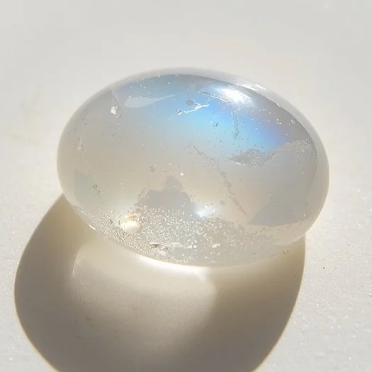Rainbow moonstone showing blue adularescence