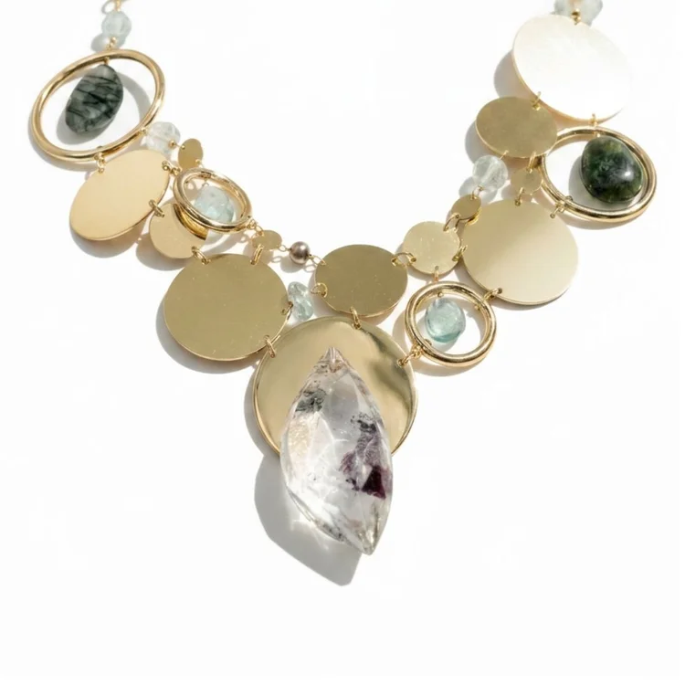 Xerophyte Multi Disk Statement Necklace, by Andrea Li