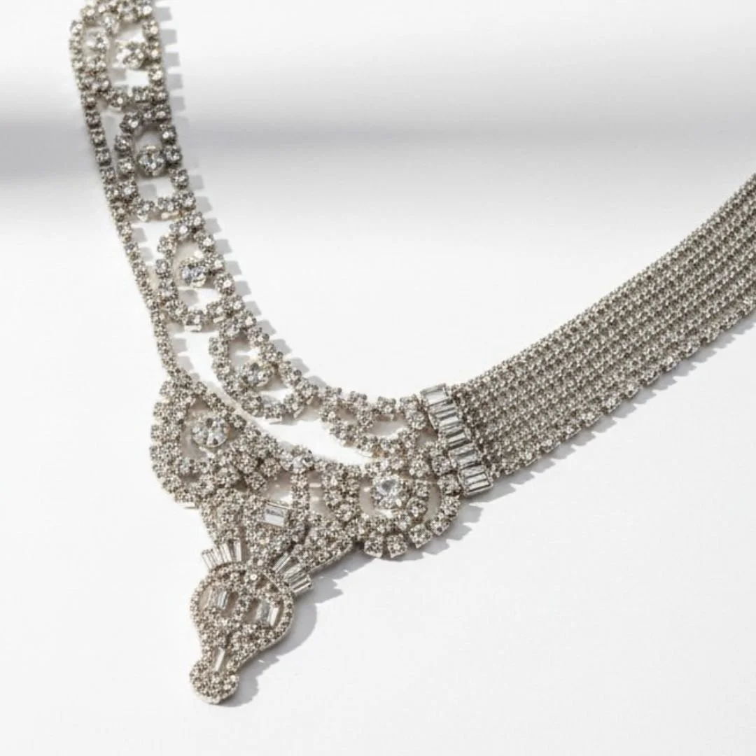 Sappho Vintage Crystal Rhinestone Necklace