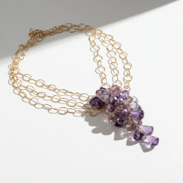 Amethyst necklace, by Andrea Li