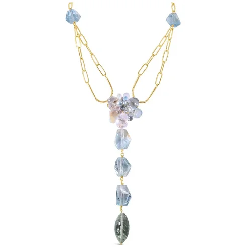 Pendant Pastel Gemstone Drop Necklace, by Andrea Li