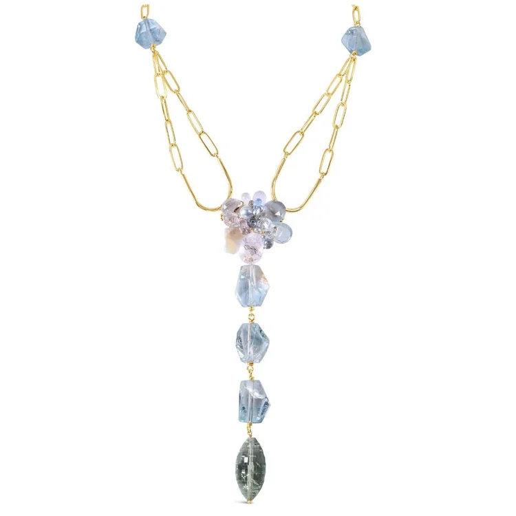 Pendant Pastel Gemstone Drop Necklace, by Andrea Li