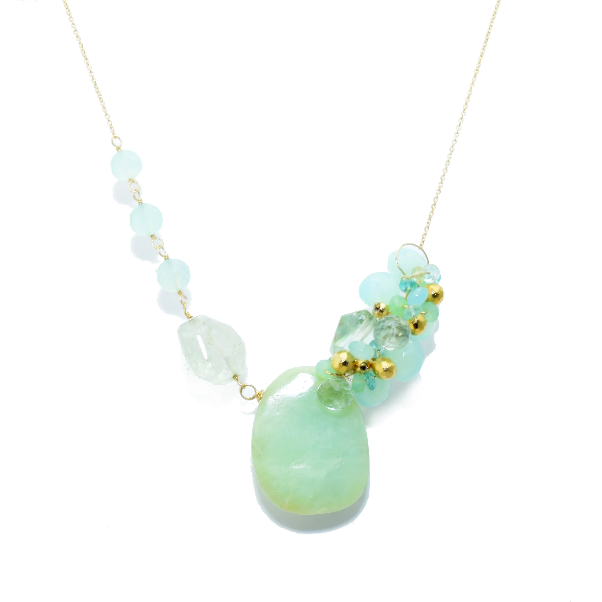 PERUVIAN OPAL GEMSTONE SANTA ANA NECKLACE