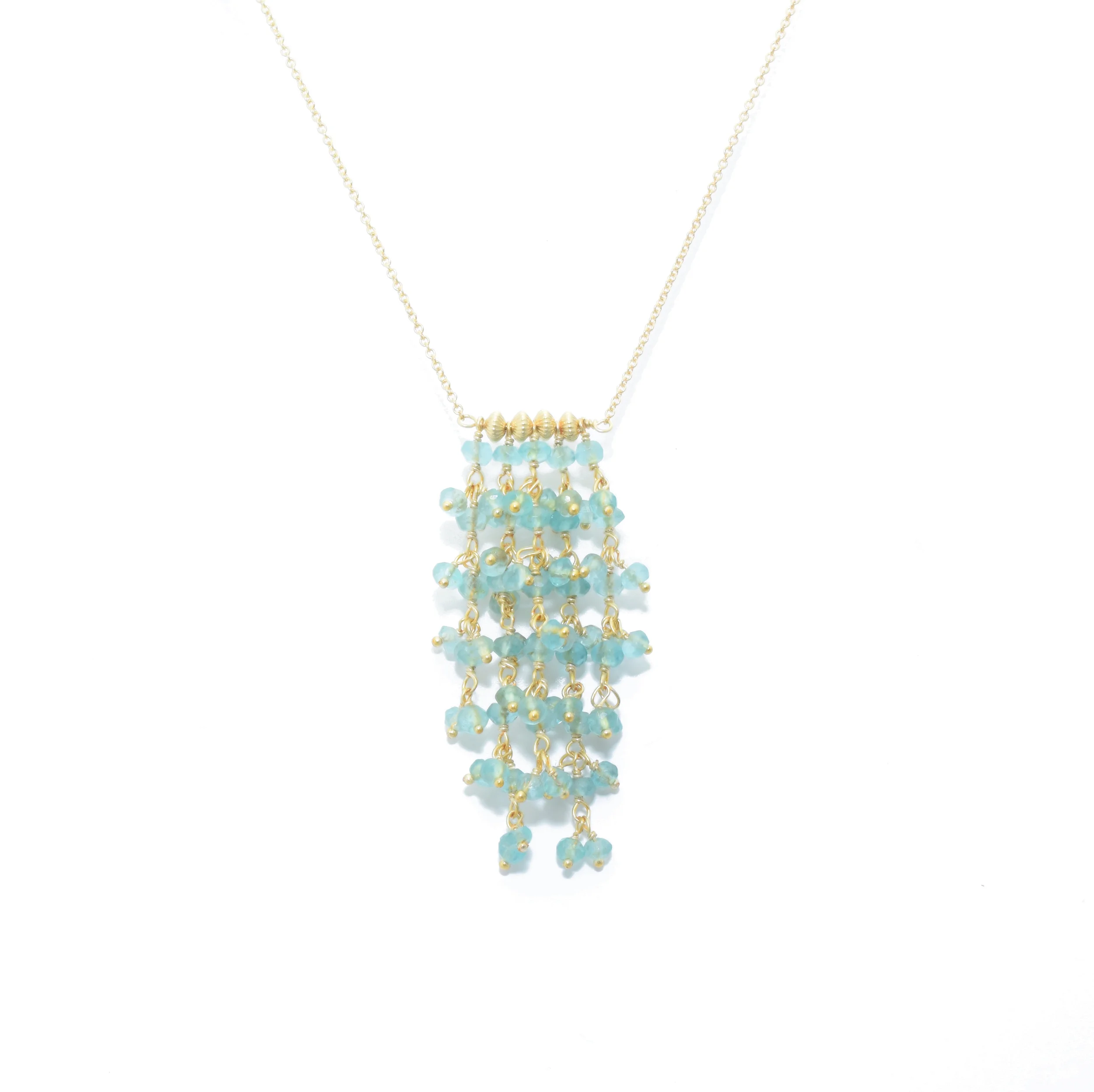 APATITE DROPS PENDANT NECKLACE