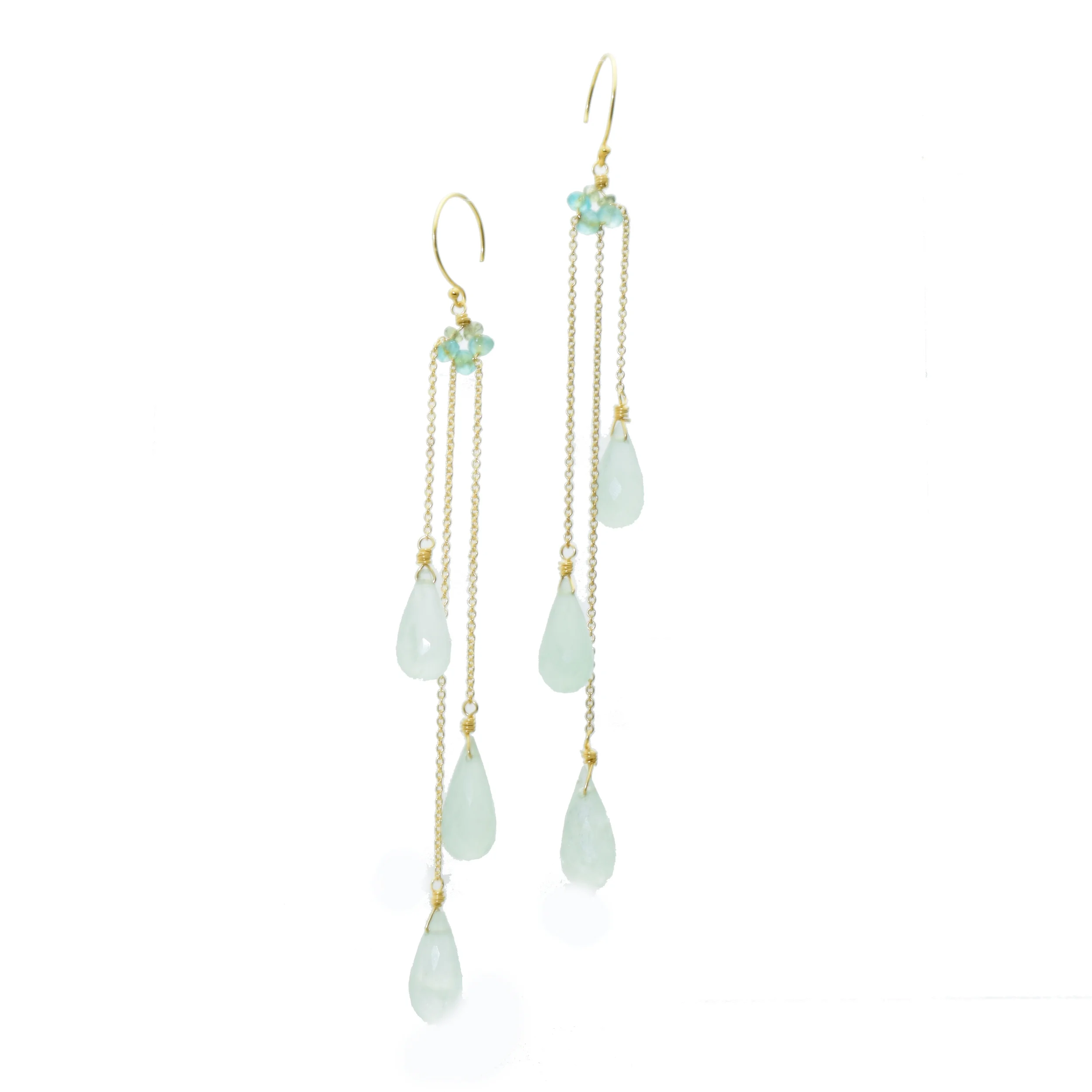 GEMSTONE DEWDROP EARRING