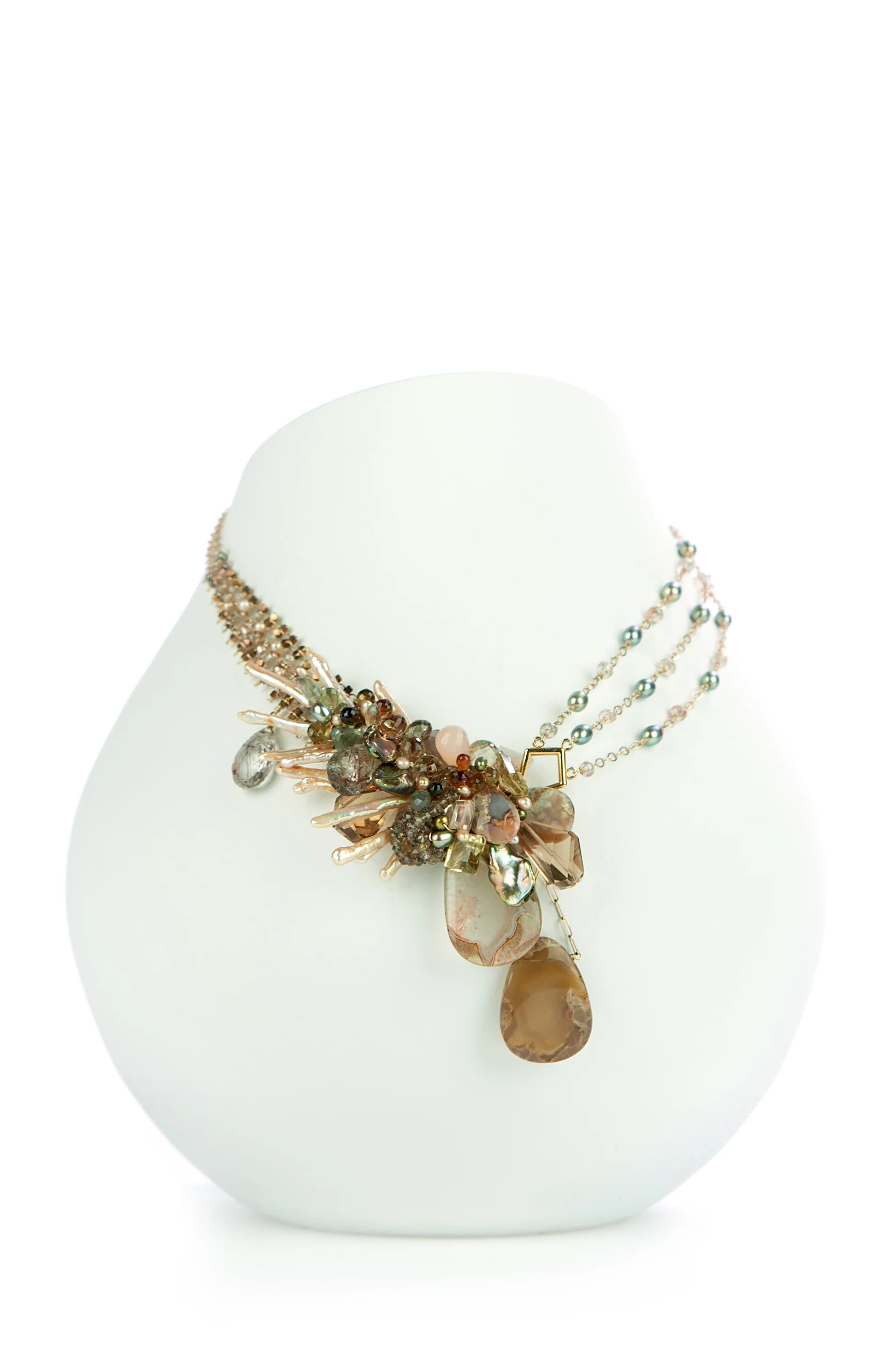 gold gemstone necklace