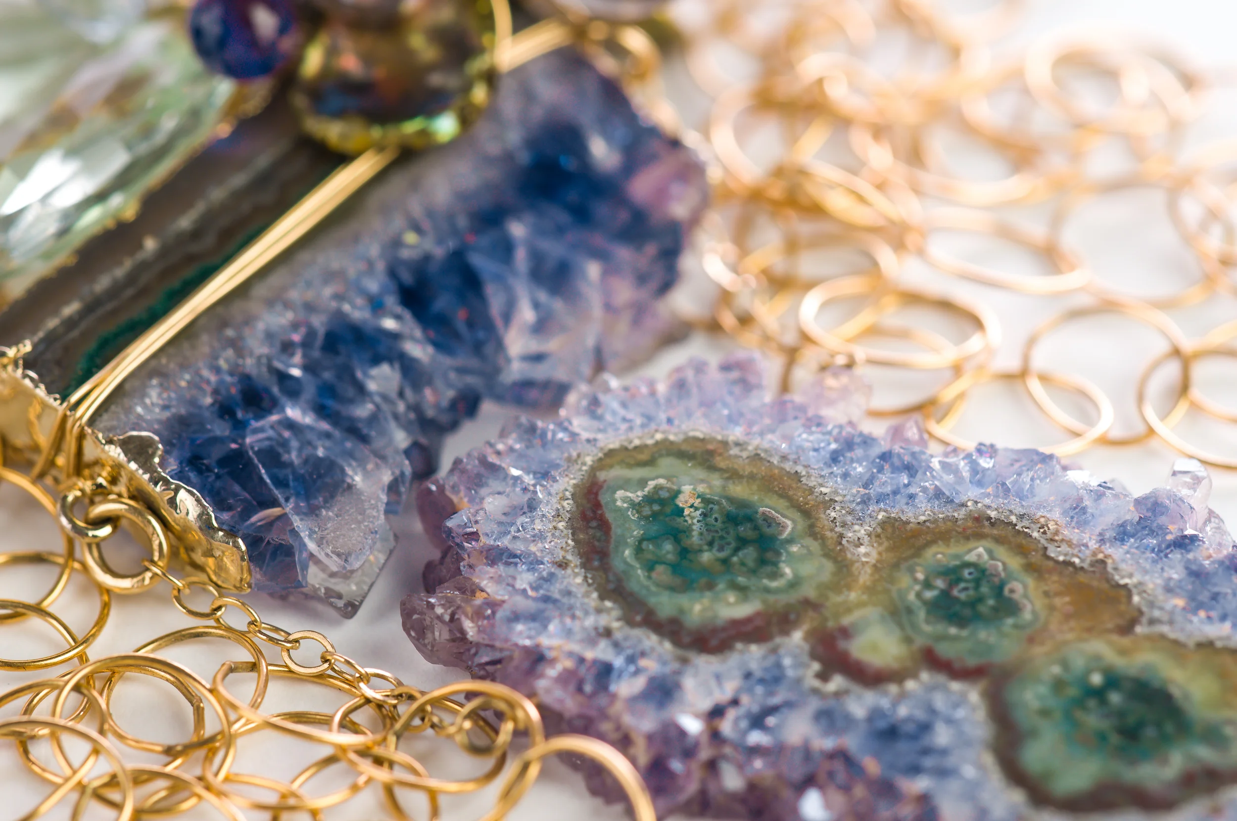 GEMSTONE AGATE DROP NECKLACE