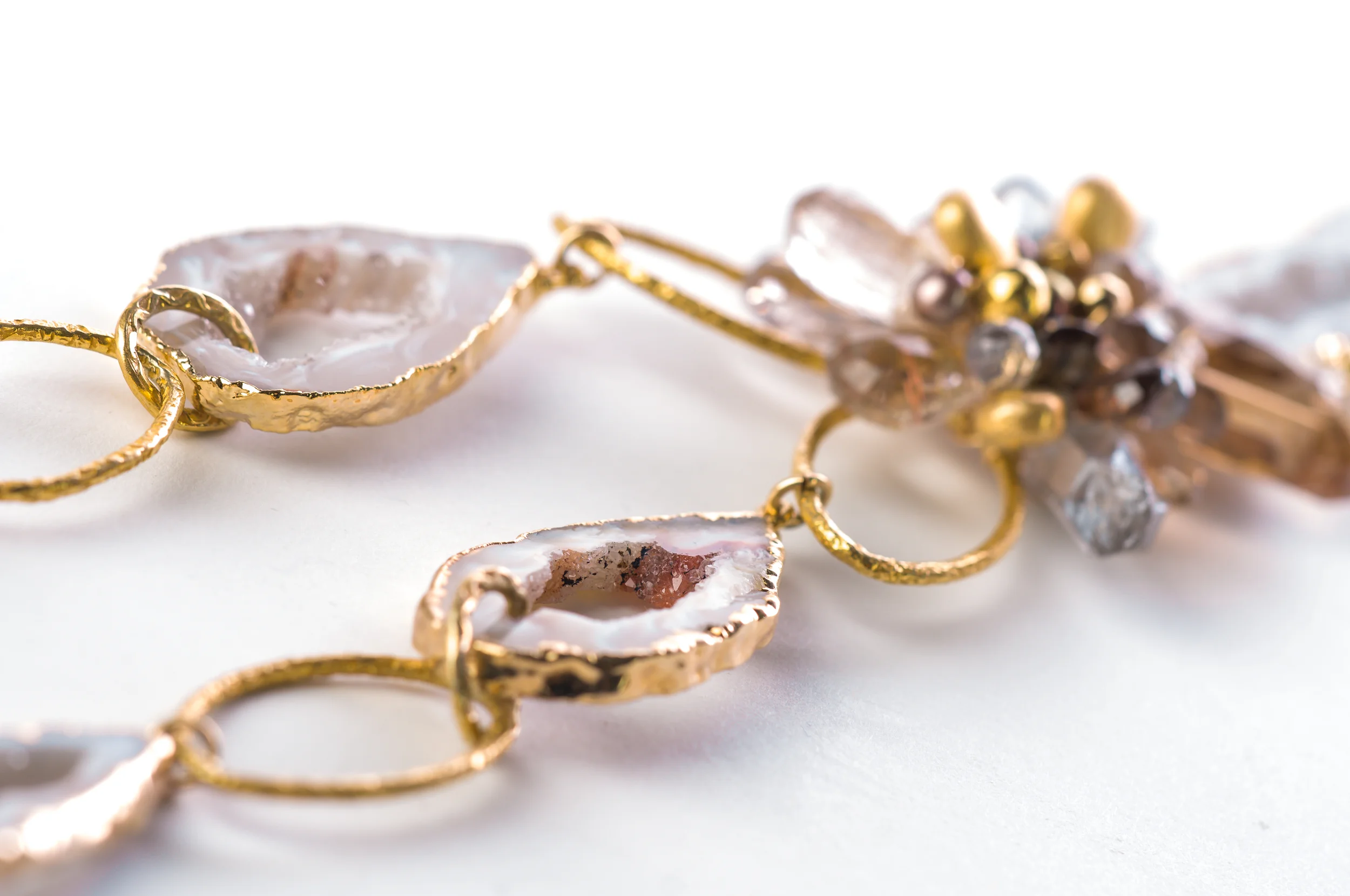 Slice Agate Gemstone Necklace