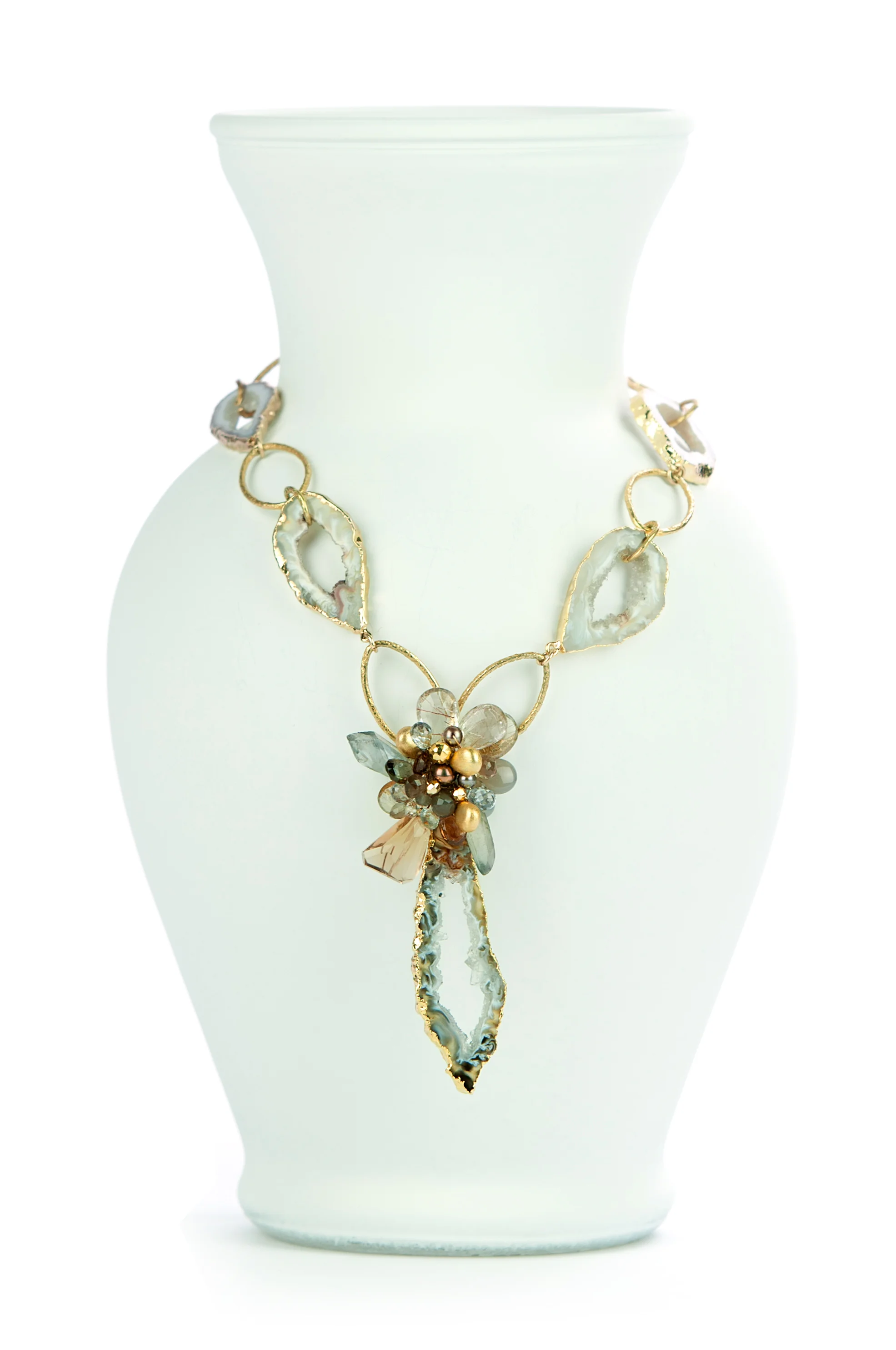 Slice Agate Gemstone Necklace