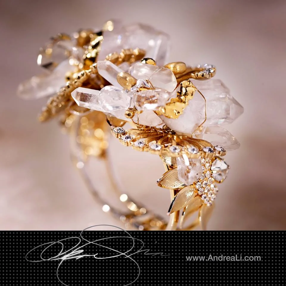 Gold vintage crystal bracelet