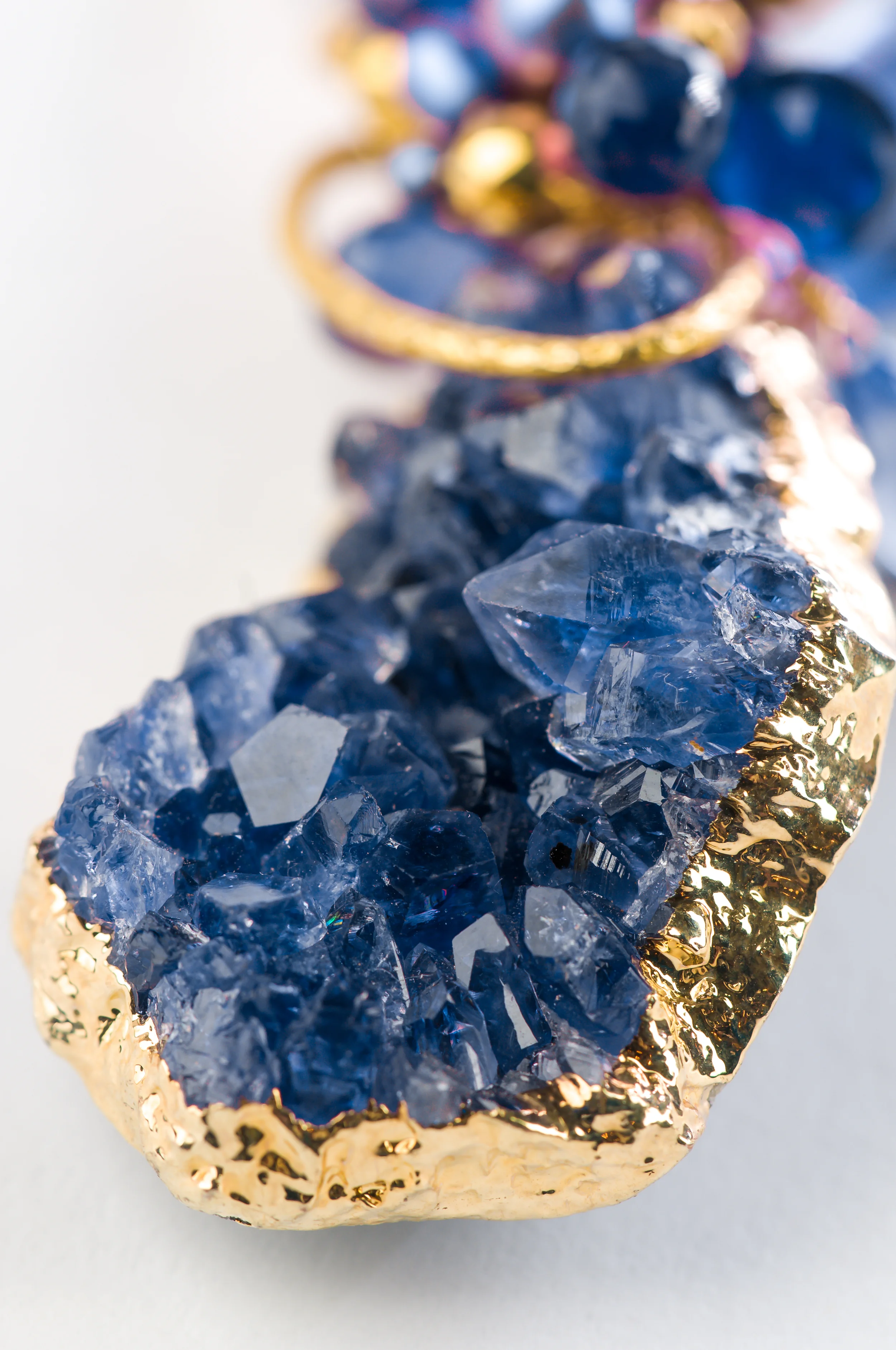 Amethyst Druzy Long Necklace