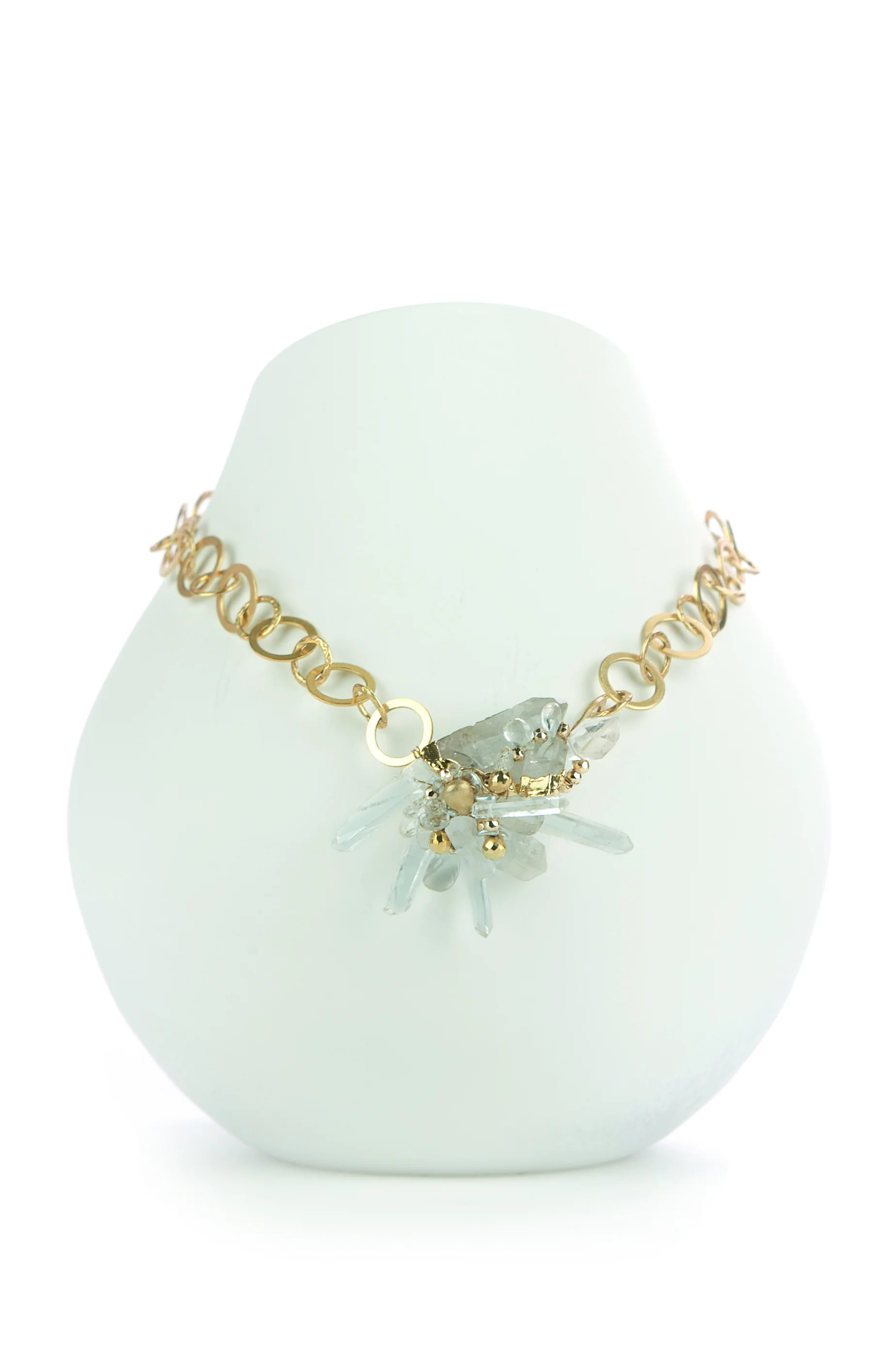 gold crystal necklace