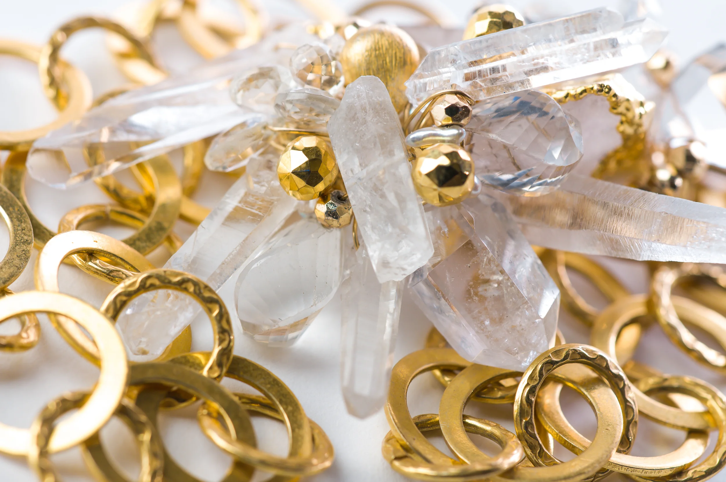 gold crystal necklace