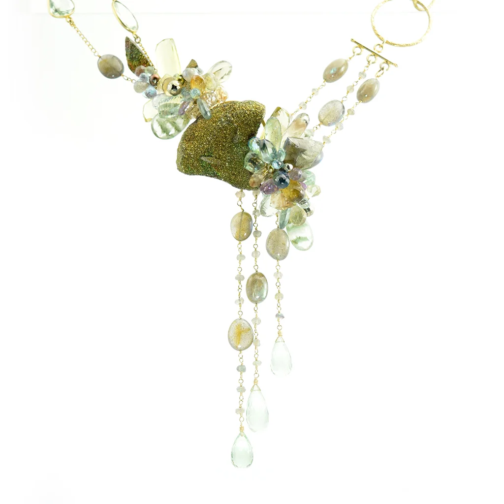 Multi Drop Gemstone Necklace