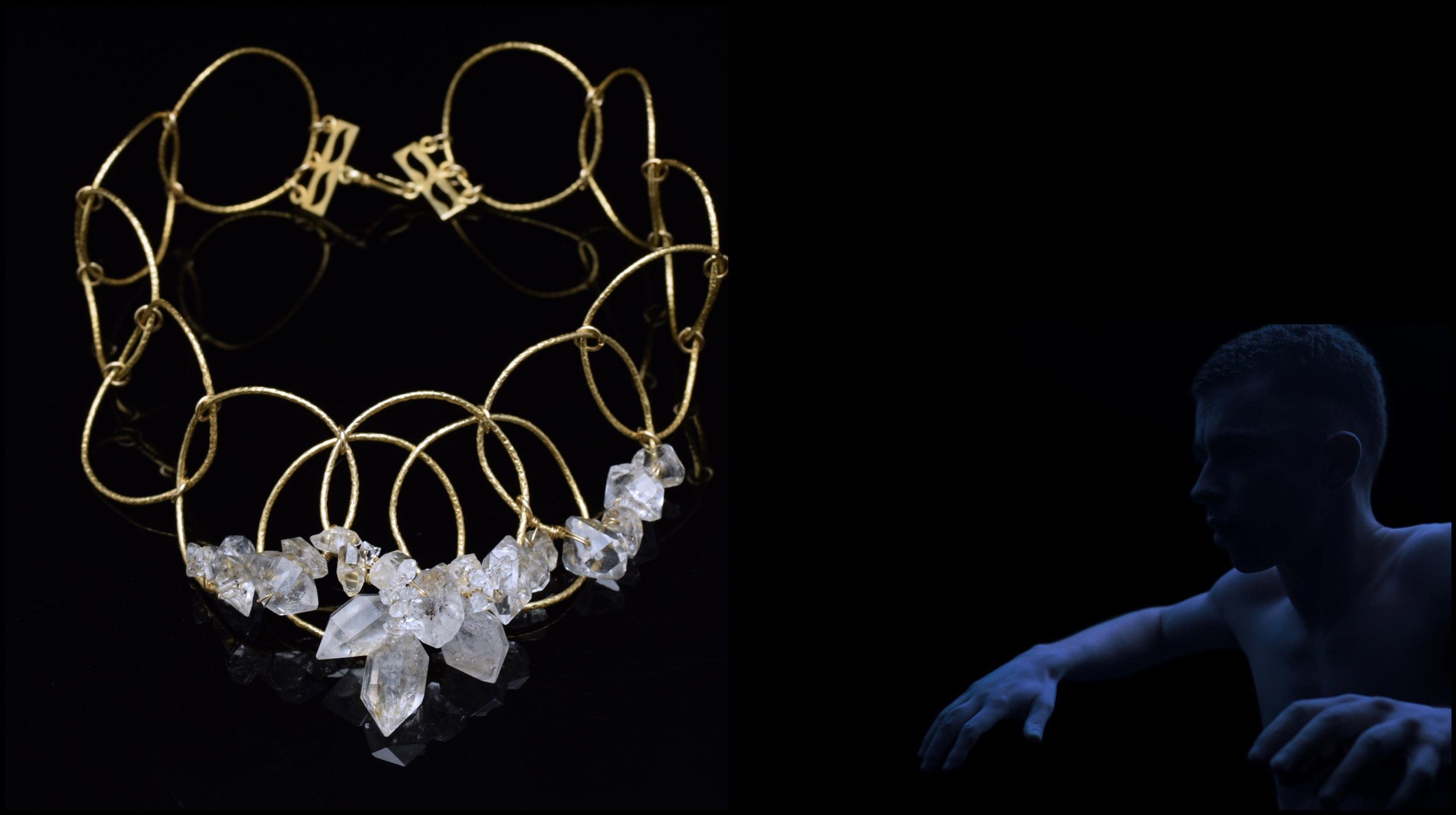 HERKIMER DIAMOND CHOKER NECKLACE