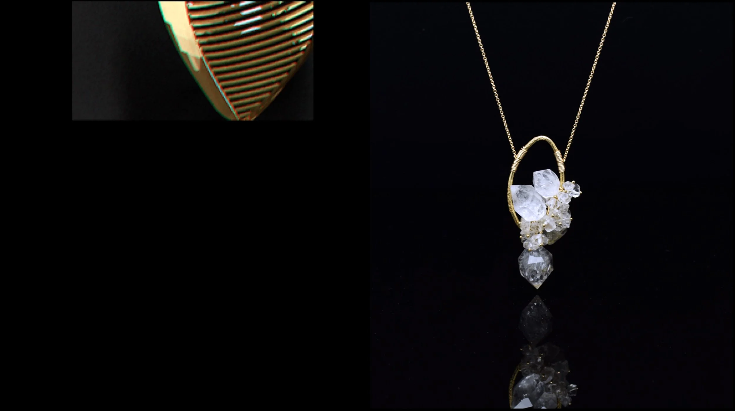 CRYSTAL CLUSTERS PENDANT NECKLACE