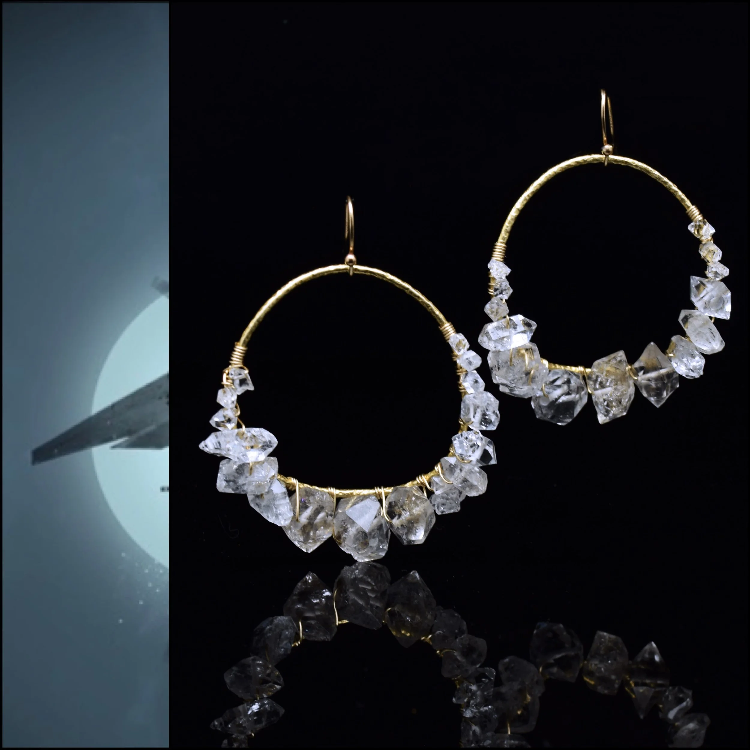 HERKIMER HOOP EARRINGS