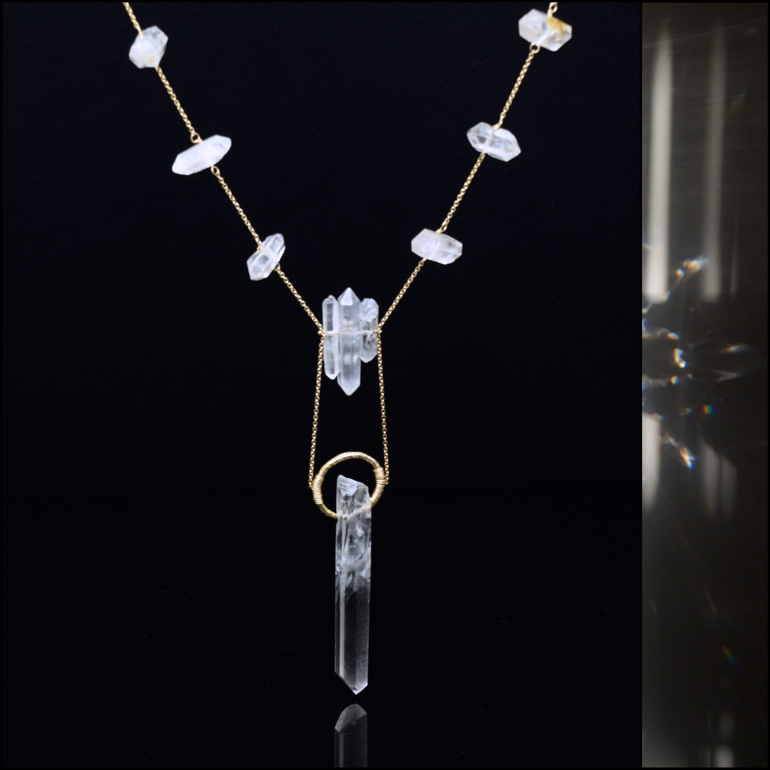 CRYSTAL DROP PENDANT NECKLACE