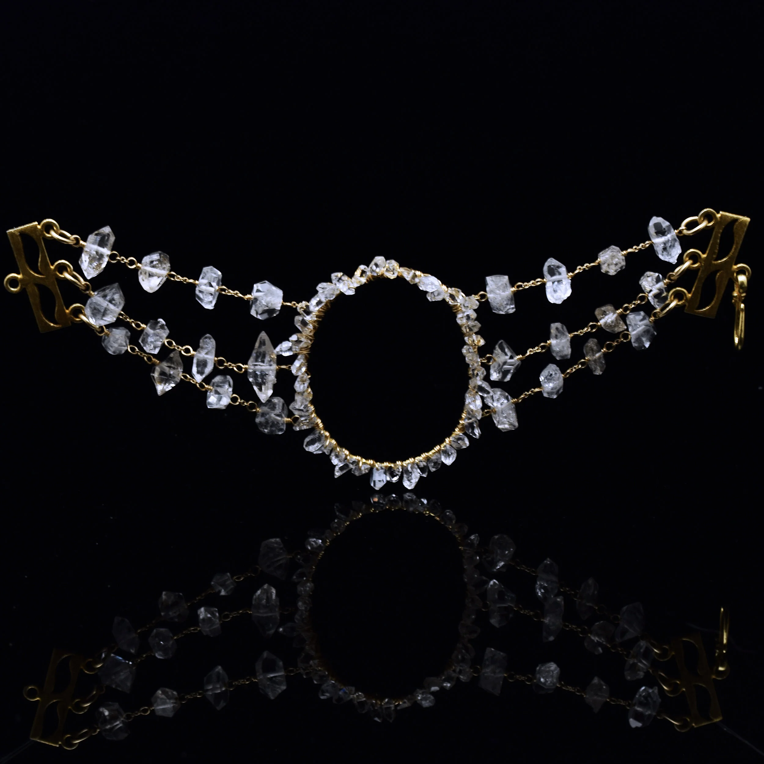 HERKIMER DIAMOND CIRCLE BRACELET
