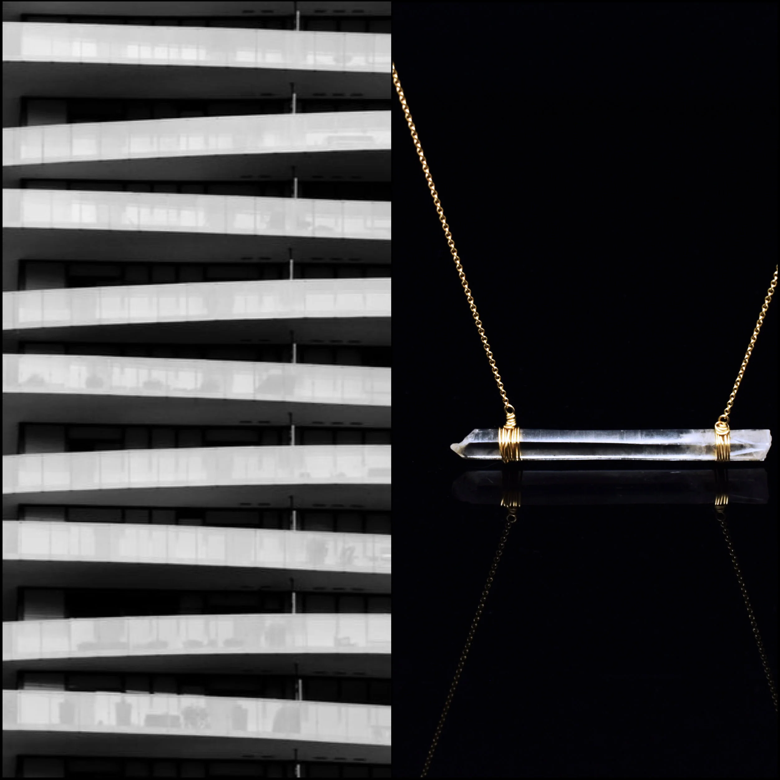 CRYSTAL BAR NECKLACE