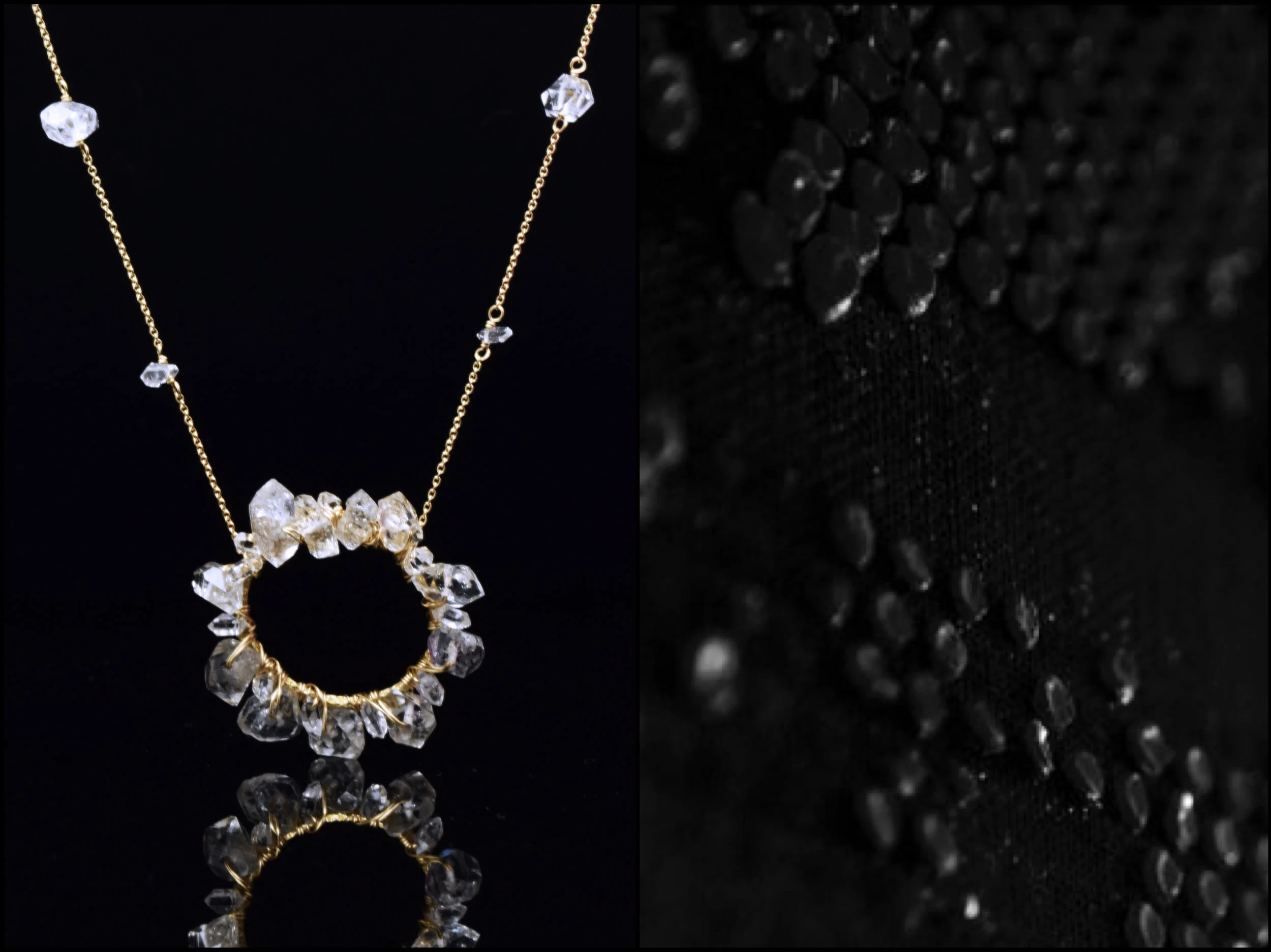 HERKIMER DIAMOND SMALL CIRCLE NECKLACE