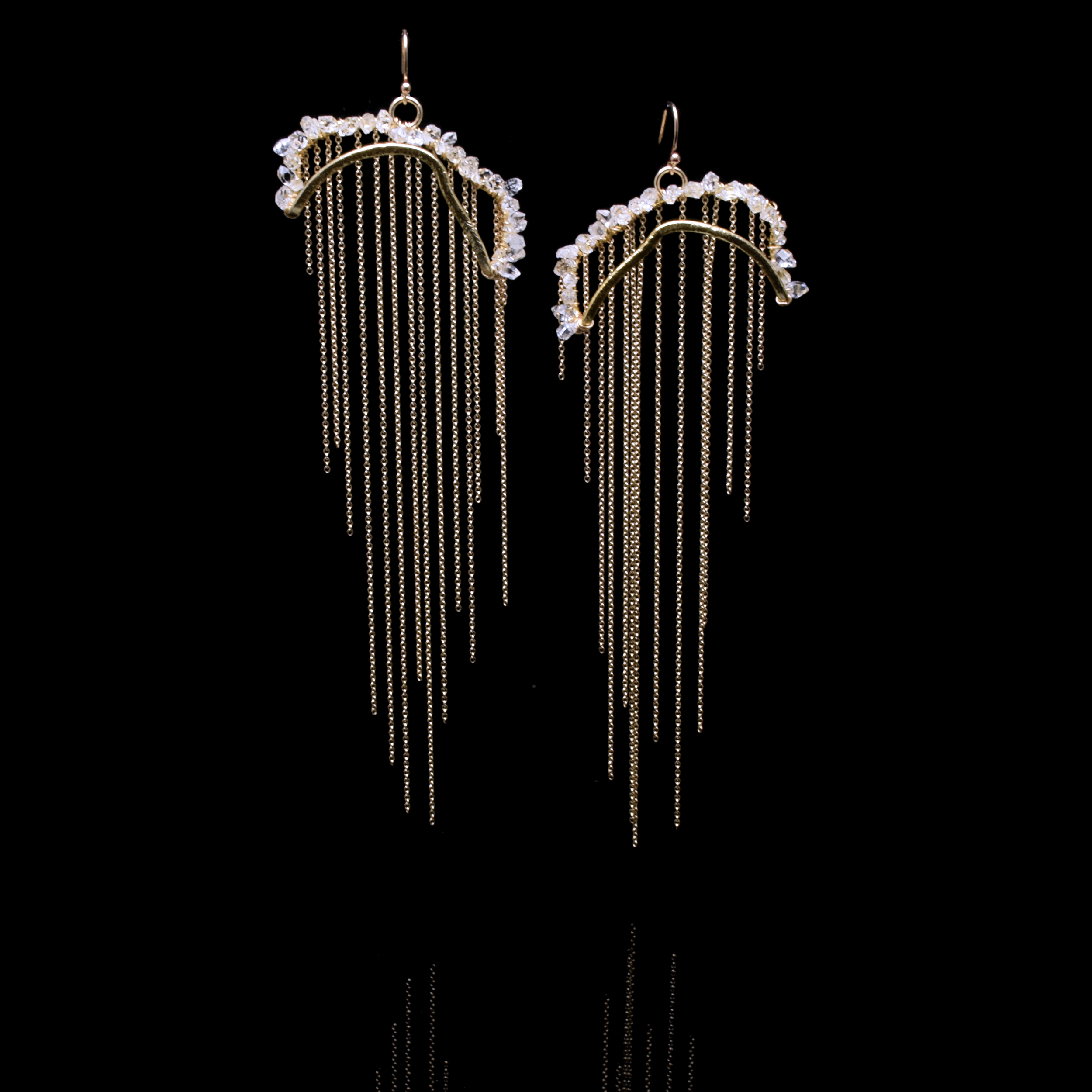 FRINGE HERKIMER DIAMOND EARRINGS